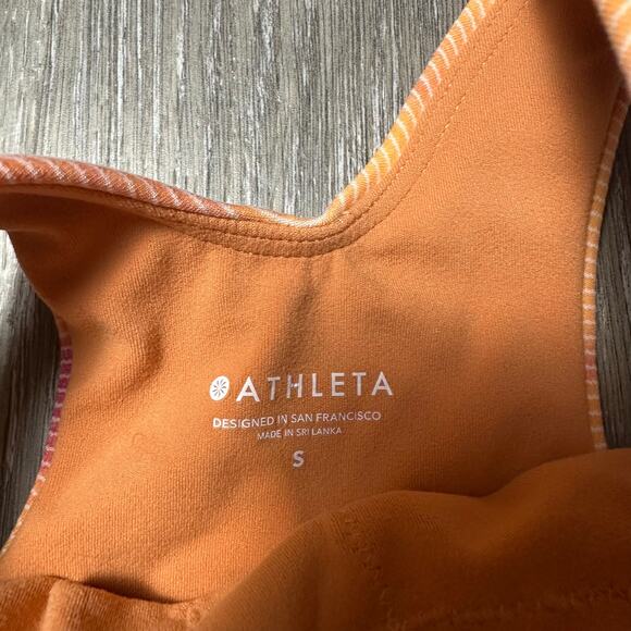 Athleta Pink Orange Racerback Crop Tank Top - Picture 5 of 7